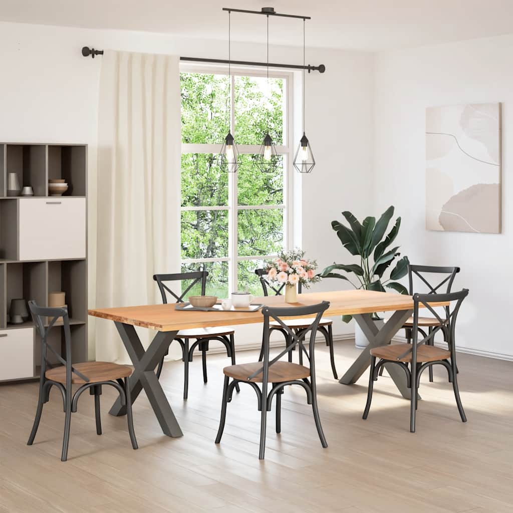 Coffee Table Legs X-Shaped 70x(30-31) Steel 2 pcs Anthracite 90 x (72-73) cm (80 mm)
