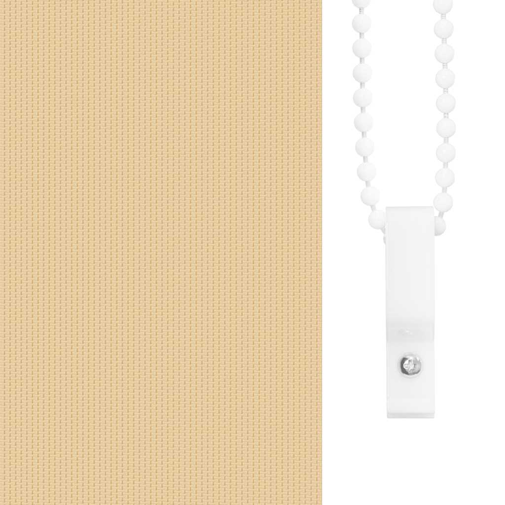 Roller Blind Blackout 105x210 cm Fabric Width 100.7 cm Beige 165 cm