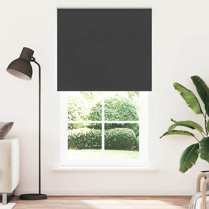 Roller Blind Blackout 105x230 cm Fabric Width 100.7 cm Black 135 cm