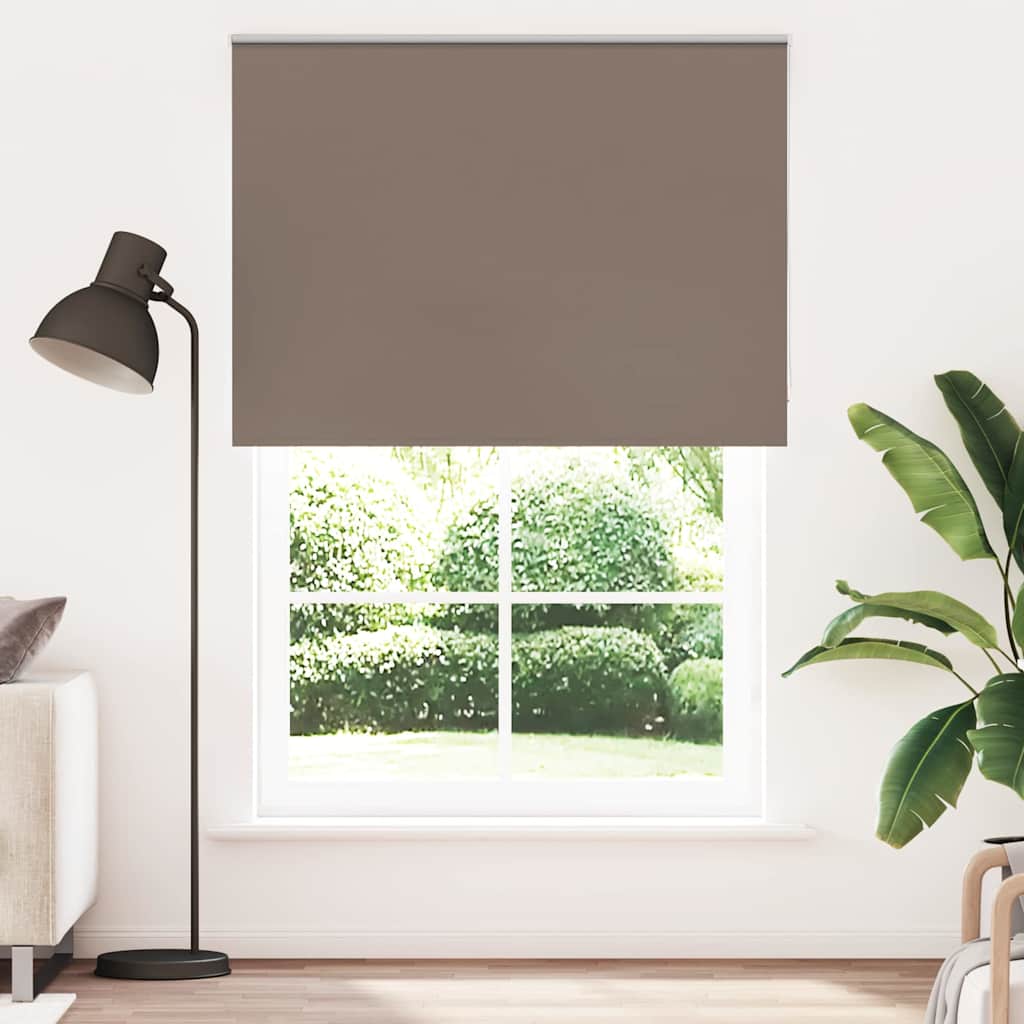 Roller Blind Blackout 110x230 cm Fabric Width 105.7 cm Coffee 160 cm