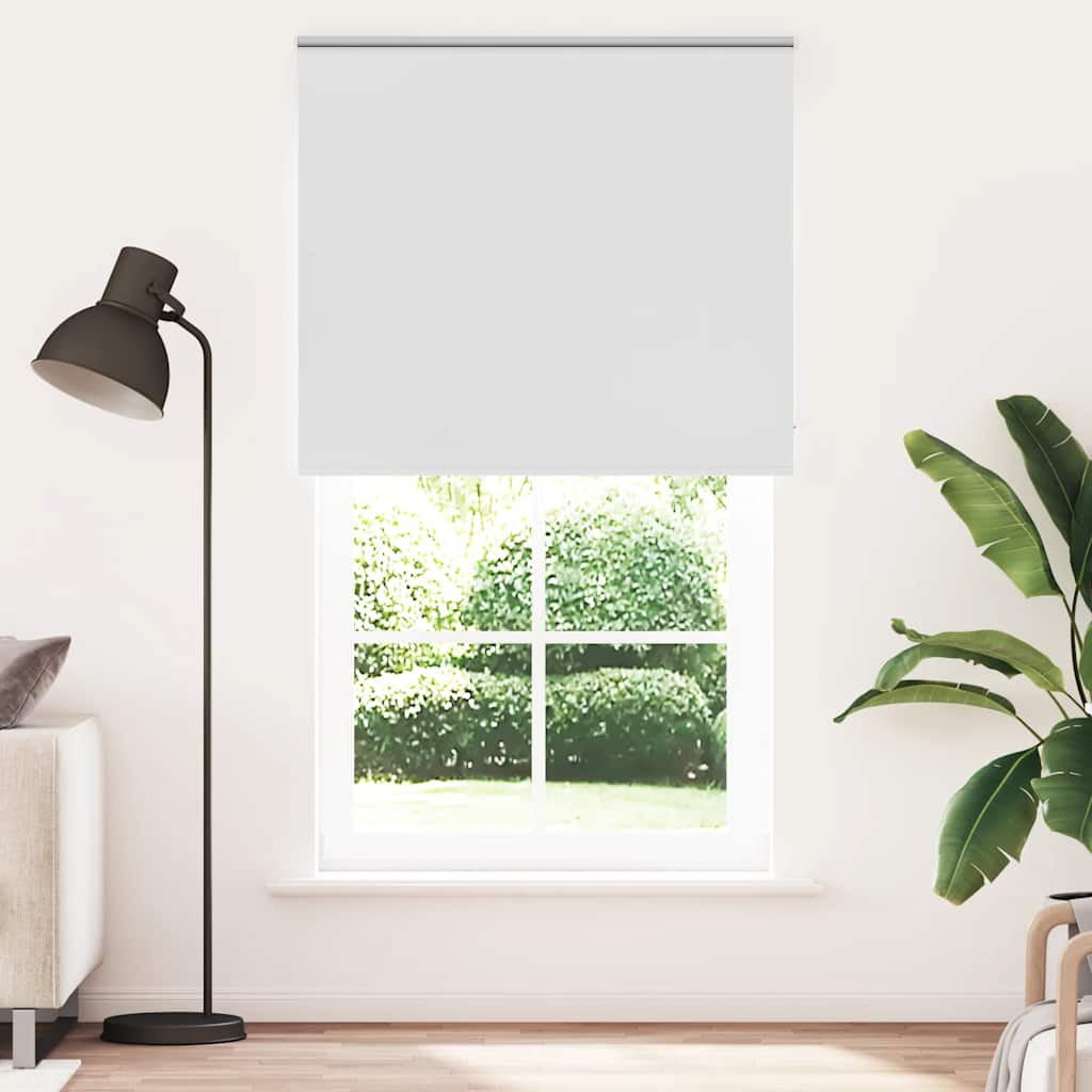 Roller Blind Blackout 105x230 cm Fabric Width 100.7 cm White 130 cm