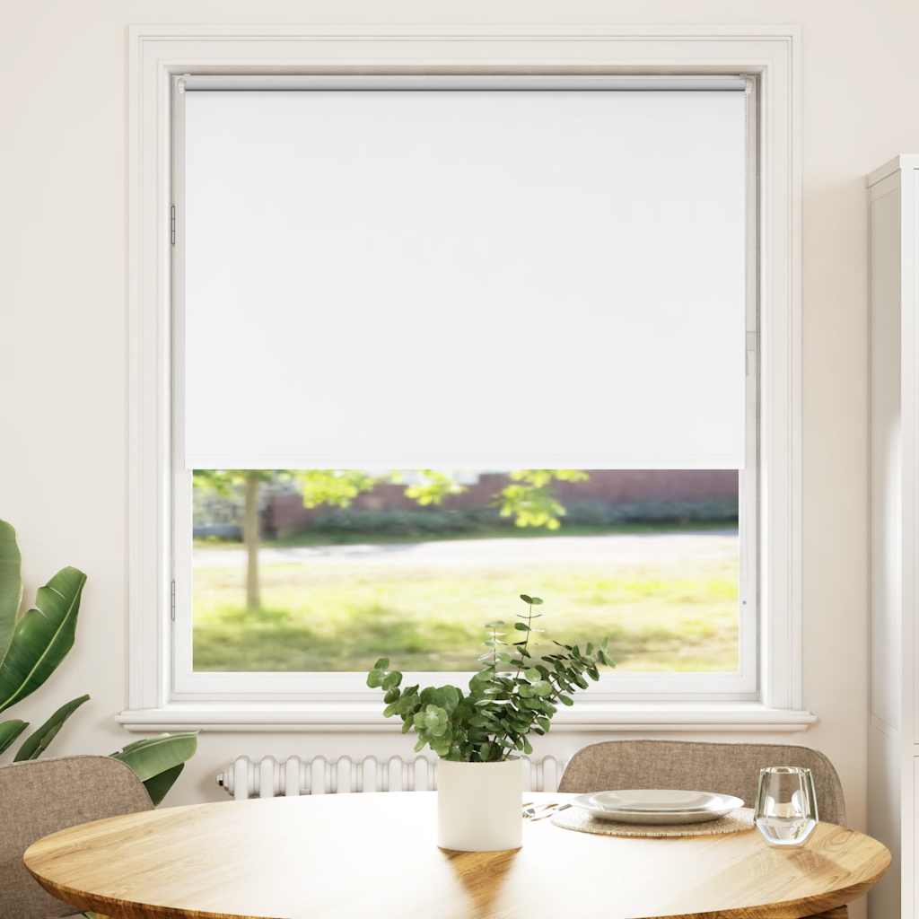 Roller Blind Blackout 105x230 cm Fabric Width 100.7 cm White 160 cm