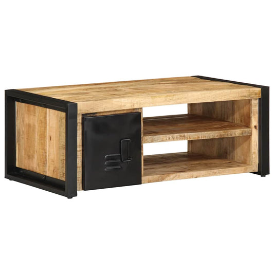 Coffee Table 90x50x36 cm Solid Rough Wood Mango Solid rough mango wood