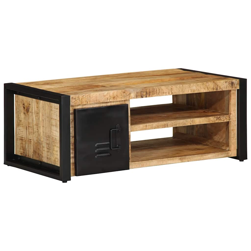 Coffee Table 90x50x36 cm Solid Rough Wood Mango Solid rough mango wood