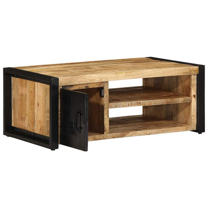 vidaXL Coffee Table 90x50x36 cm Solid Rough Wood Mango 4