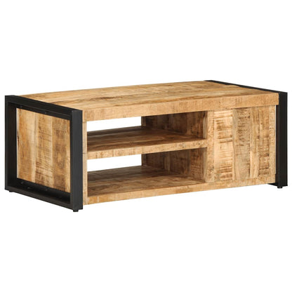 vidaXL Coffee Table 90x50x36 cm Solid Rough Wood Mango 6