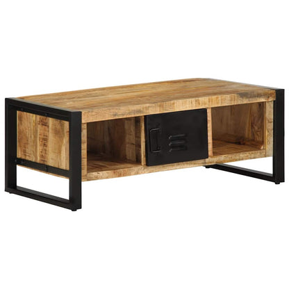 vidaXL Coffee Table 90x50x36 cm Solid Rough Wood Mango 3