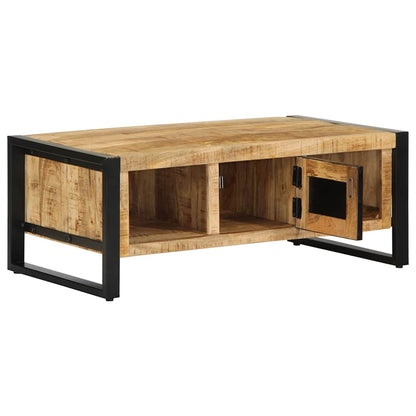vidaXL Coffee Table 90x50x36 cm Solid Rough Wood Mango 4