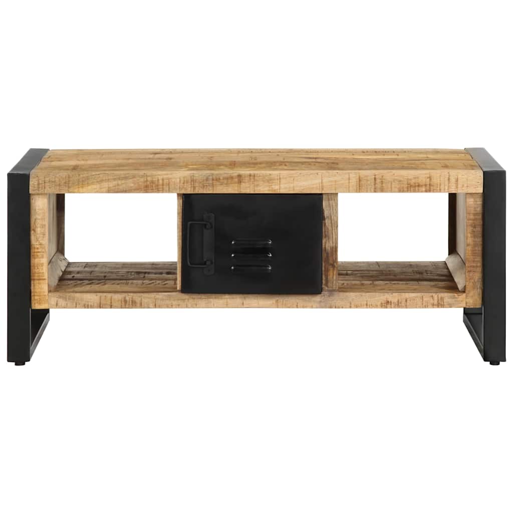vidaXL Coffee Table 90x50x36 cm Solid Rough Wood Mango 5