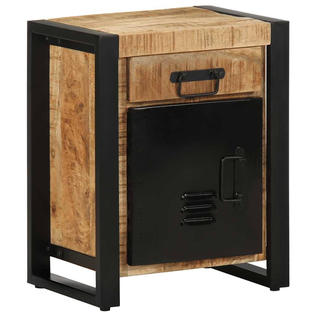 vidaXL Bedside Cabinets 2 pcs Solid Rough Wood Mango 6