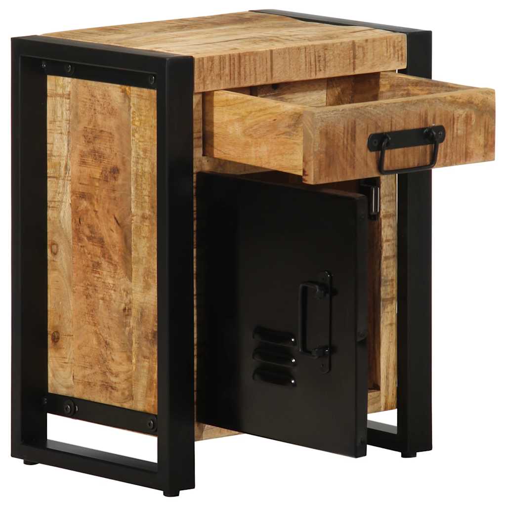 vidaXL Bedside Cabinets 2 pcs Solid Rough Wood Mango 3