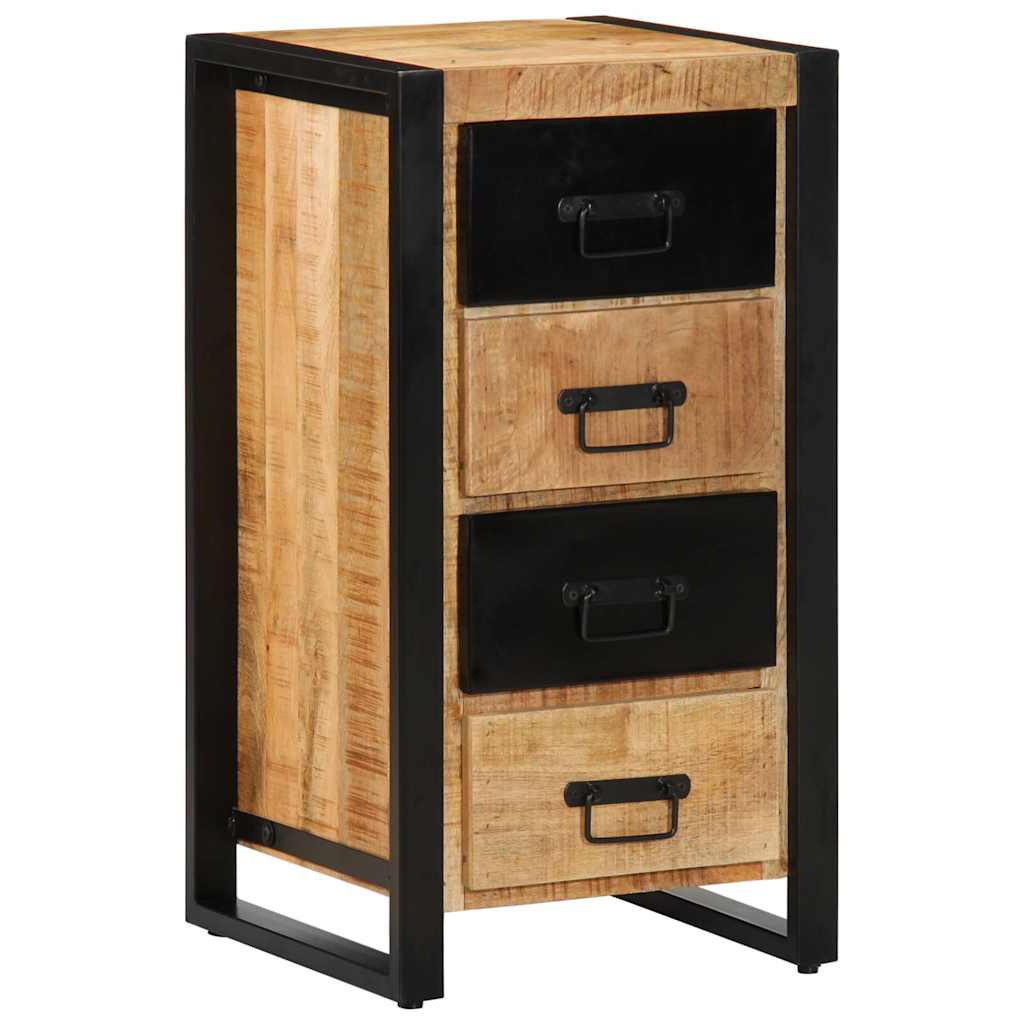 vidaXL Drawer Cabinet 40x40x90 cm Solid Rough Wood Mango 3