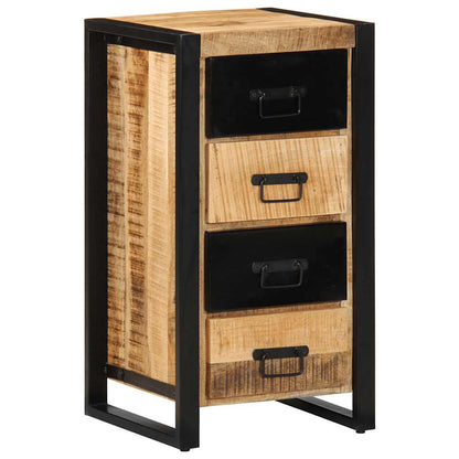 vidaXL Drawer Cabinet 40x40x90 cm Solid Rough Wood Mango 4
