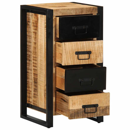 vidaXL Drawer Cabinet 40x40x90 cm Solid Rough Wood Mango 5