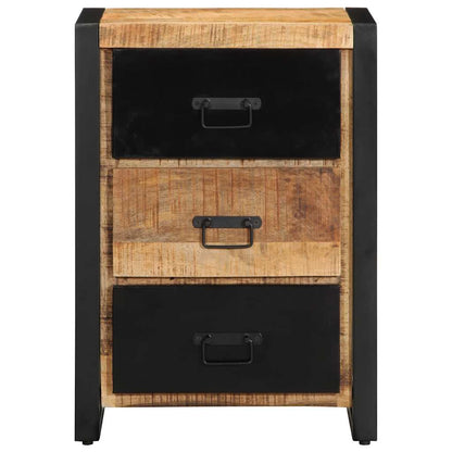 vidaXL Drawer Cabinet 50x35x70 cm Solid Rough Wood Mango 2