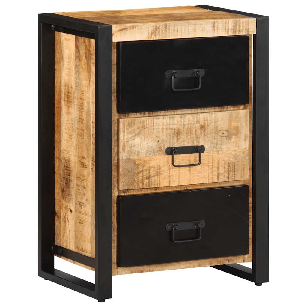 vidaXL Drawer Cabinet 50x35x70 cm Solid Rough Wood Mango 3