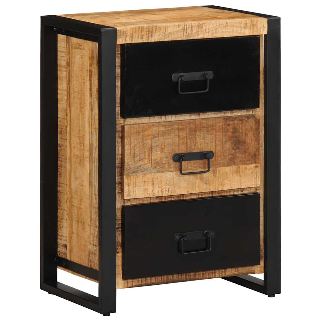 vidaXL Drawer Cabinet 50x35x70 cm Solid Rough Wood Mango 4