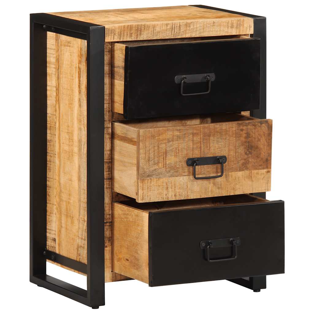 vidaXL Drawer Cabinet 50x35x70 cm Solid Rough Wood Mango 5