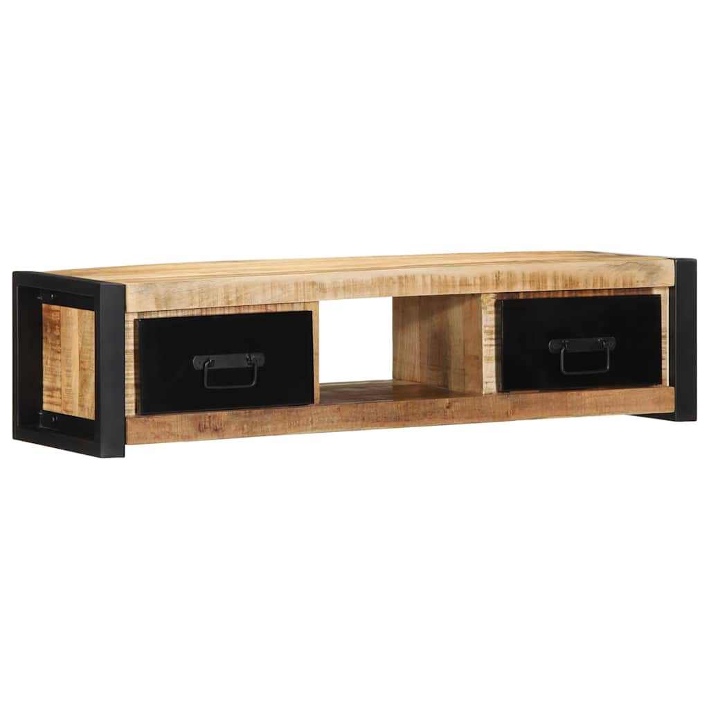 TV Cabinet 100x30x25 cm Solid Wood Reclaimed Solid rough mango wood