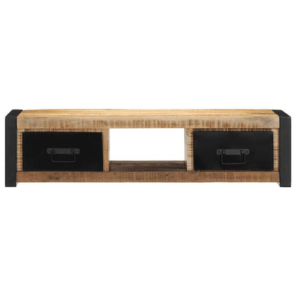 TV Cabinet 100x30x25 cm Solid Wood Reclaimed Solid rough mango wood