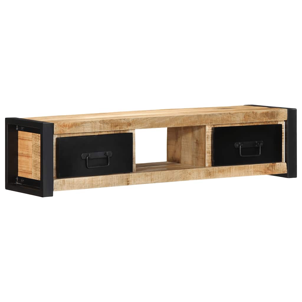 TV Cabinet 100x30x25 cm Solid Wood Reclaimed Solid rough mango wood