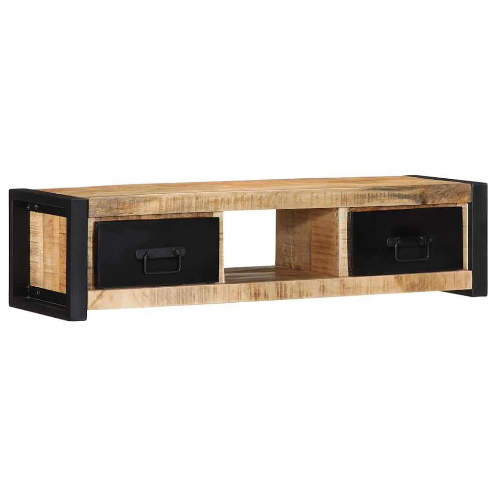 TV Cabinet 100x30x25 cm Solid Wood Reclaimed Solid rough mango wood