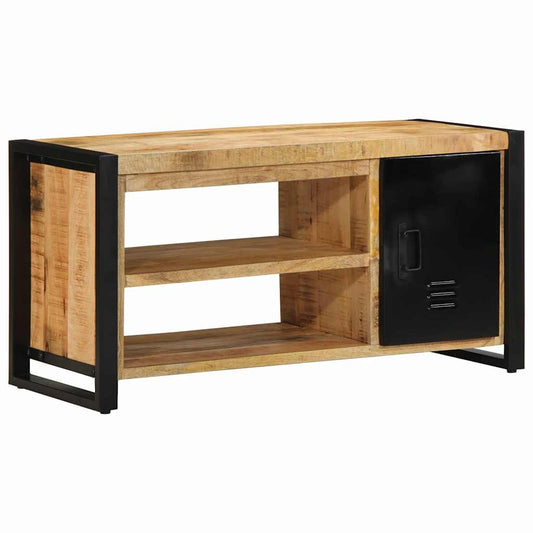 Shoe Bench Brown 100 x 40 x 50 cm Solid Mango wood Solid rough mango wood