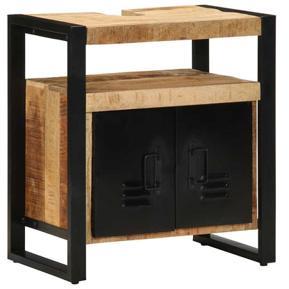 vidaXL Bathroom Cabinet Brown 55 x 35 x 60 cm Solid Mango Wood 2