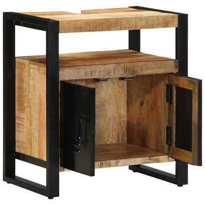 vidaXL Bathroom Cabinet Brown 55 x 35 x 60 cm Solid Mango Wood 3