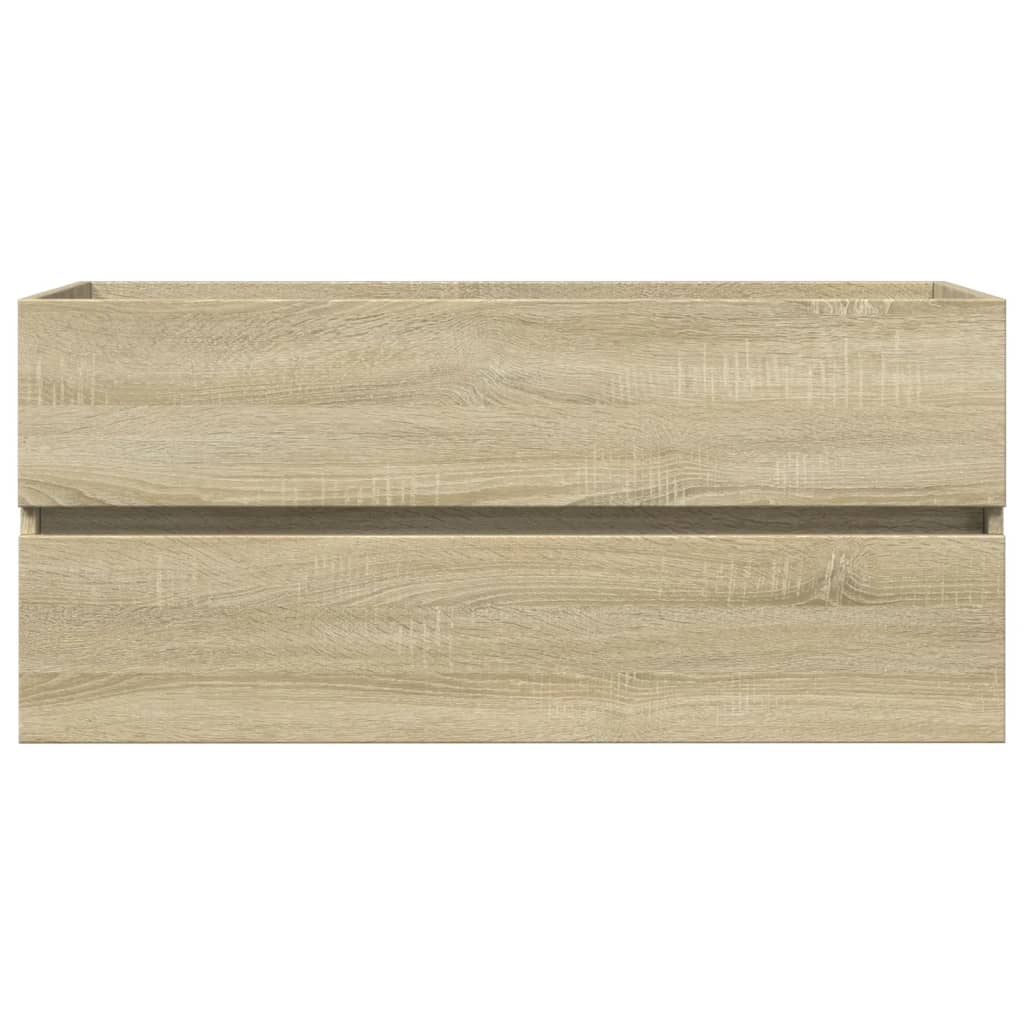 vidaXL 2 Piece Bathroom Furniture Set Ceramic and Engineered Wood 5