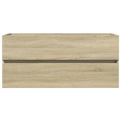 vidaXL 2 Piece Bathroom Furniture Set Ceramic and Engineered Wood 5