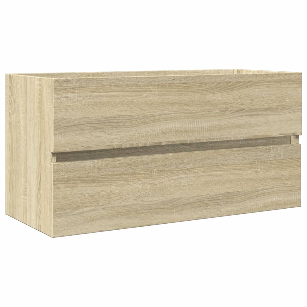 vidaXL 2 Piece Bathroom Furniture Set Ceramic and Engineered Wood 4