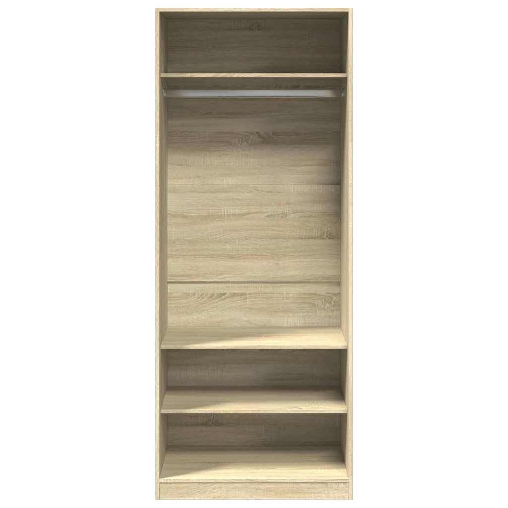 vidaXL Wardrobe Sonoma Oak 80x50x200 cm Engineered Wood 3