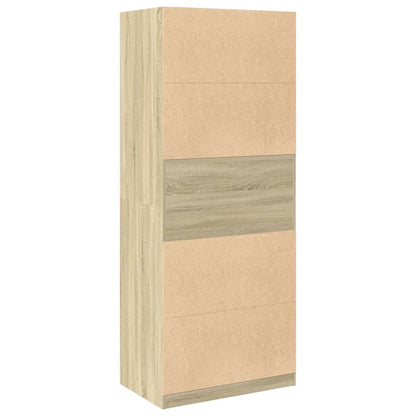 vidaXL Wardrobe Sonoma Oak 80x50x200 cm Engineered Wood 4