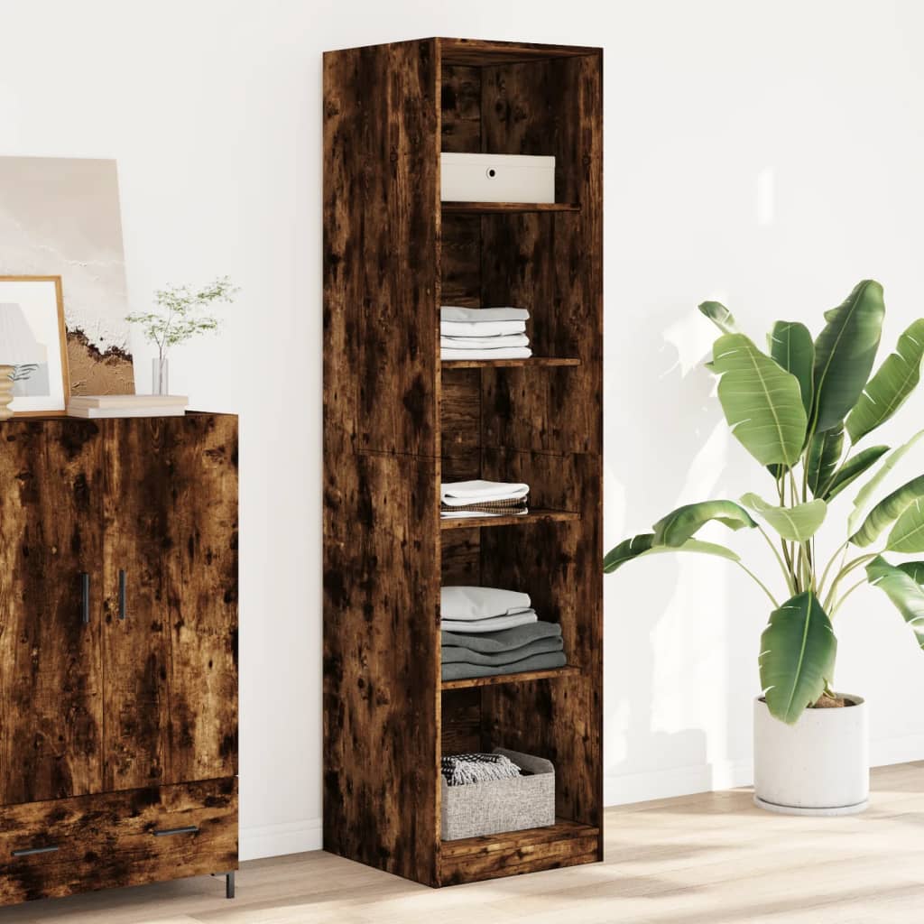 Wardrobe Engineered Wood 50 x 50 x 200 cm 4 Shelves Smoked oak