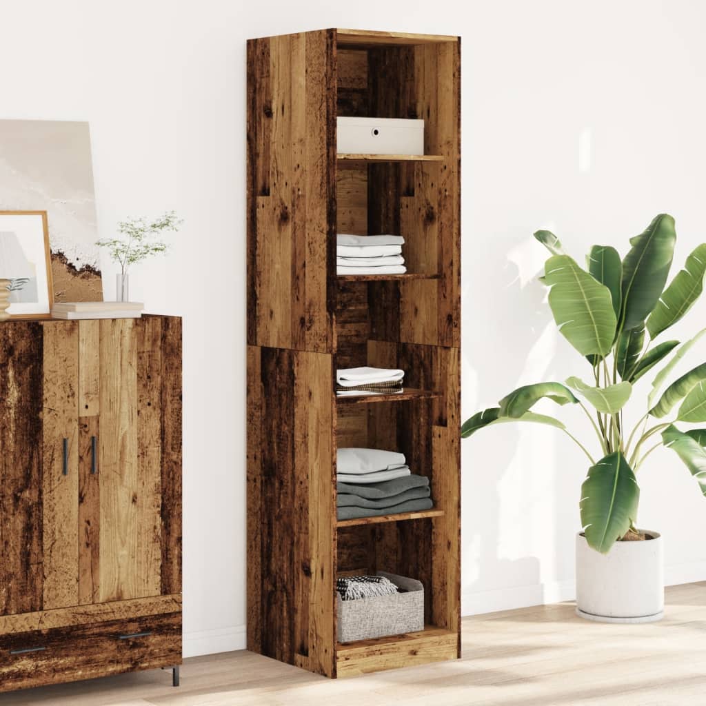 Wardrobe Engineered Wood 50 x 50 x 200 cm 4 Shelves Old wood