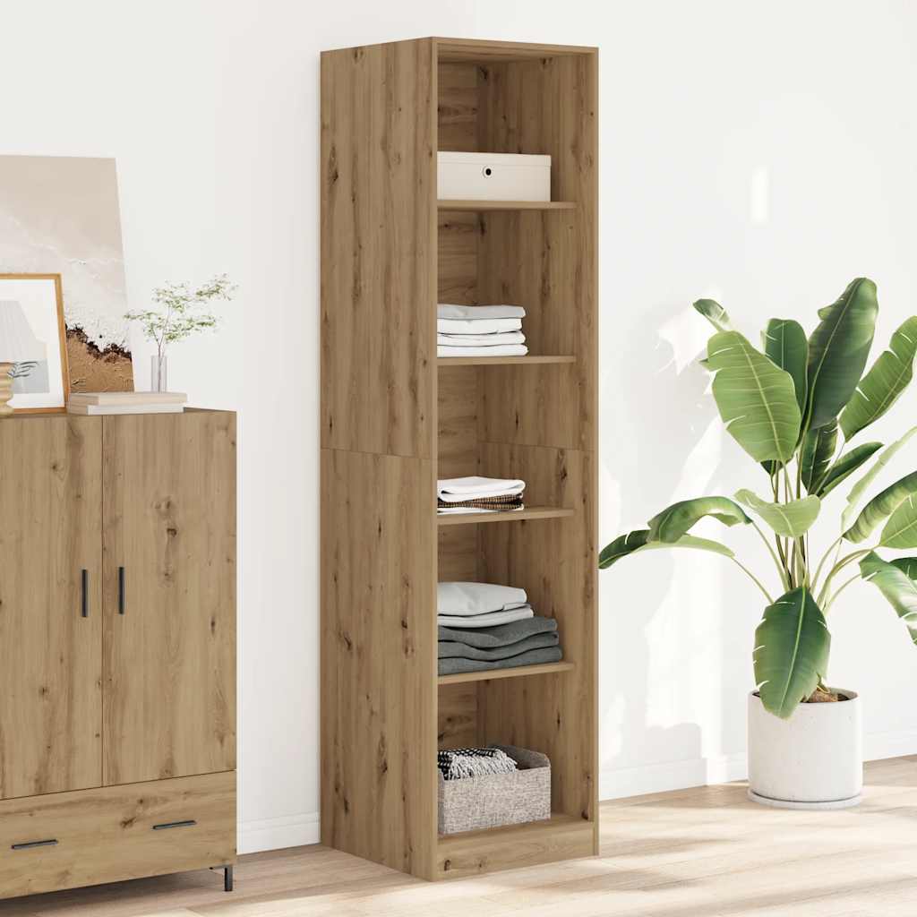 Wardrobe Engineered Wood 50 x 50 x 200 cm 4 Shelves Artisan oak