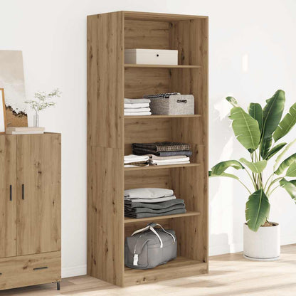Wardrobe Engineered Wood 80 x 50 x 200 cm 4 Shelves Artisan oak