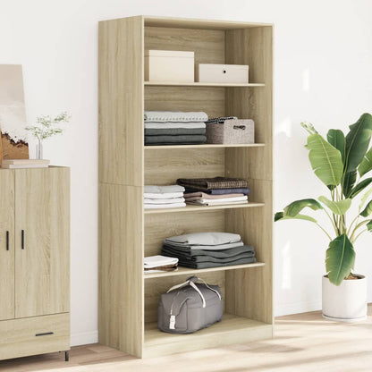 Wardrobe Engineered Wood 100 x 50 x 200 cm 4 Shelves Sonoma oak