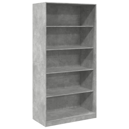 Wardrobe Engineered Wood 100 x 50 x 200 cm 4 Shelves Concrete grey