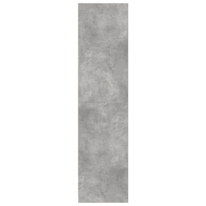 Wardrobe Engineered Wood 100 x 50 x 200 cm 4 Shelves Concrete grey