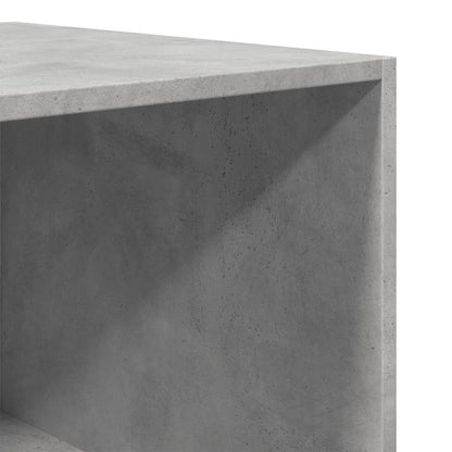 Wardrobe Engineered Wood 100 x 50 x 200 cm 4 Shelves Concrete grey