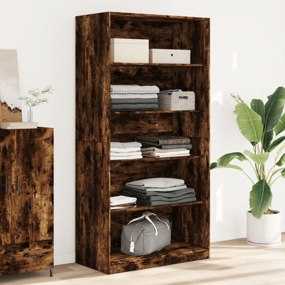 Wardrobe Engineered Wood 100 x 50 x 200 cm 4 Shelves Smoked oak