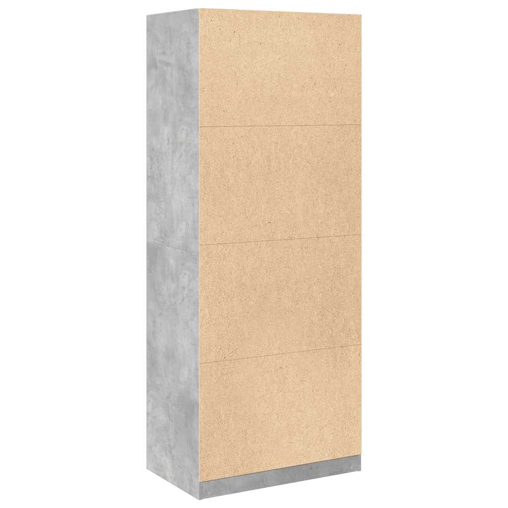 vidaXL Wardrobe Concrete Grey 80x50x200 cm Engineered Wood 6