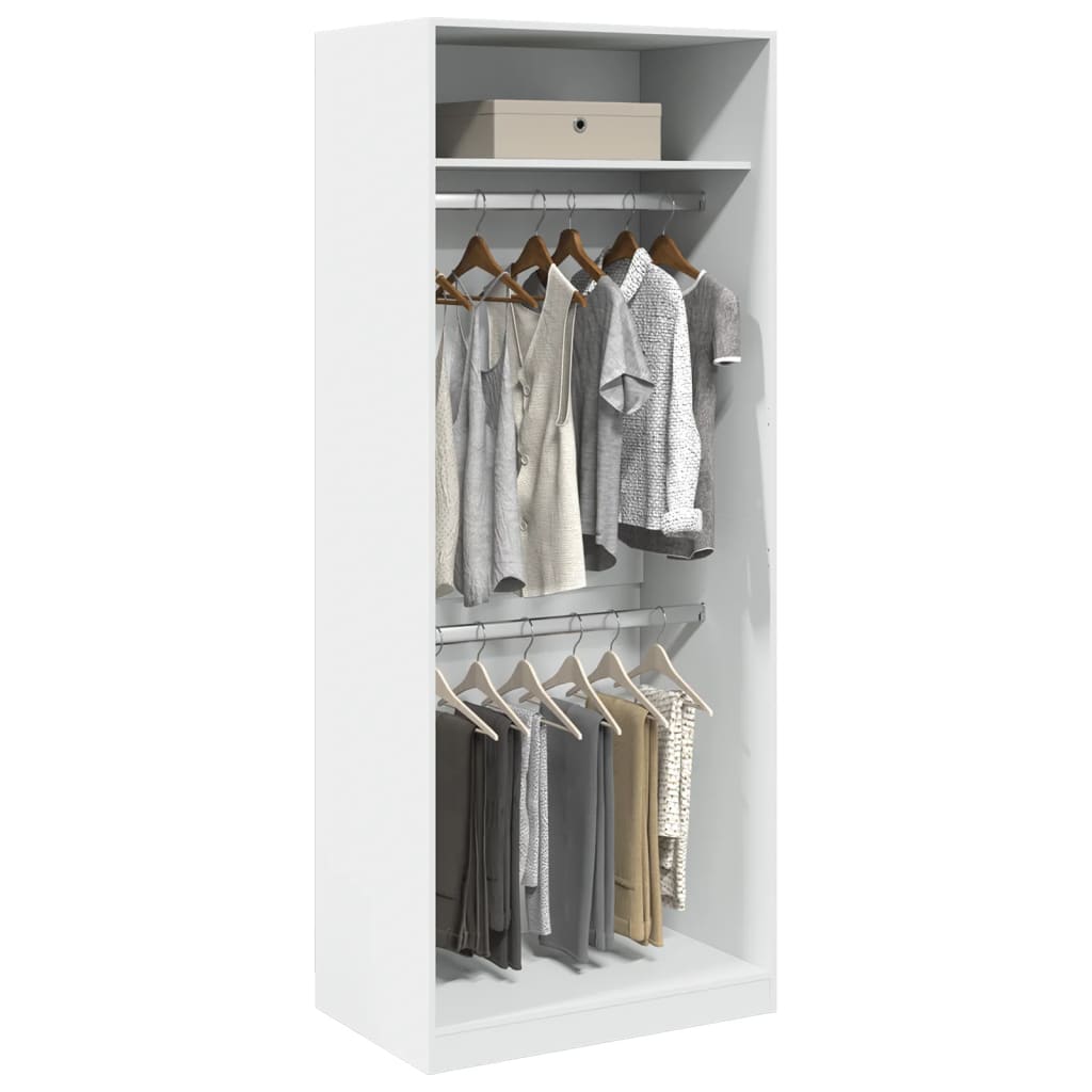 Wardrobe Engineered Wood 80 x 50 x 200 cm 1 Shelf White