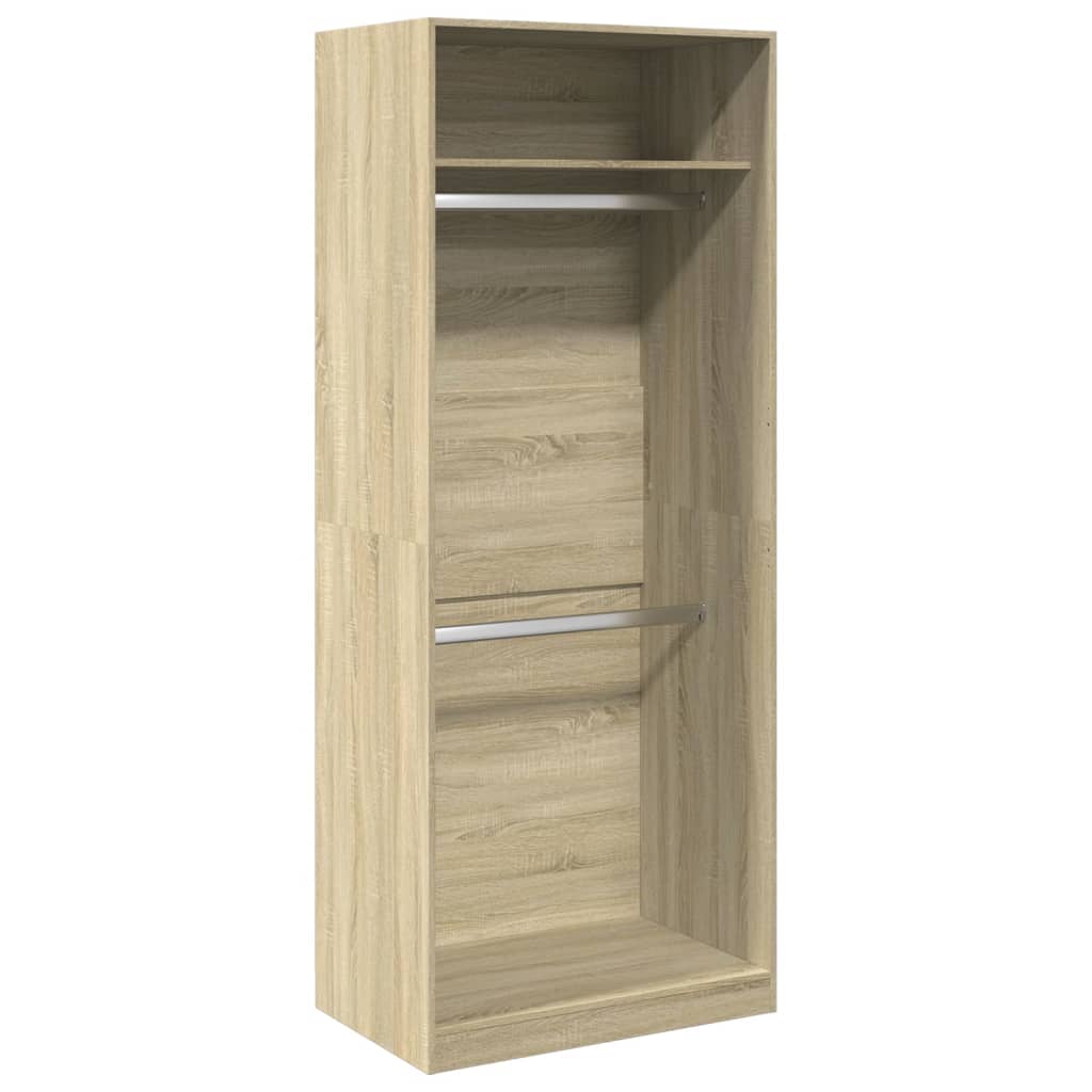 Wardrobe Engineered Wood 80 x 50 x 200 cm 1 Shelf Sonoma oak