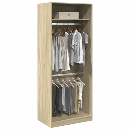 vidaXL Wardrobe Sonoma Oak 80x50x200 cm Engineered Wood 1