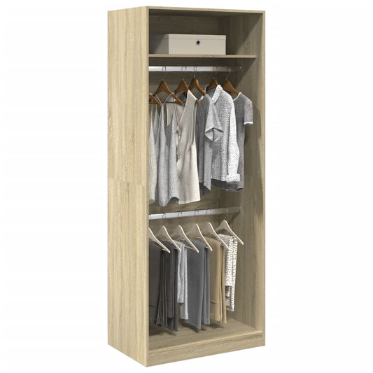 vidaXL Wardrobe Sonoma Oak 80x50x200 cm Engineered Wood 1