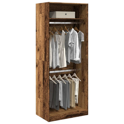 Wardrobe Engineered Wood 80 x 50 x 200 cm 1 Shelf Old wood