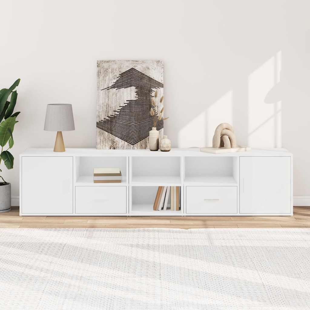 Corner Cabinet 200x40x45 cm Engineered Wood White